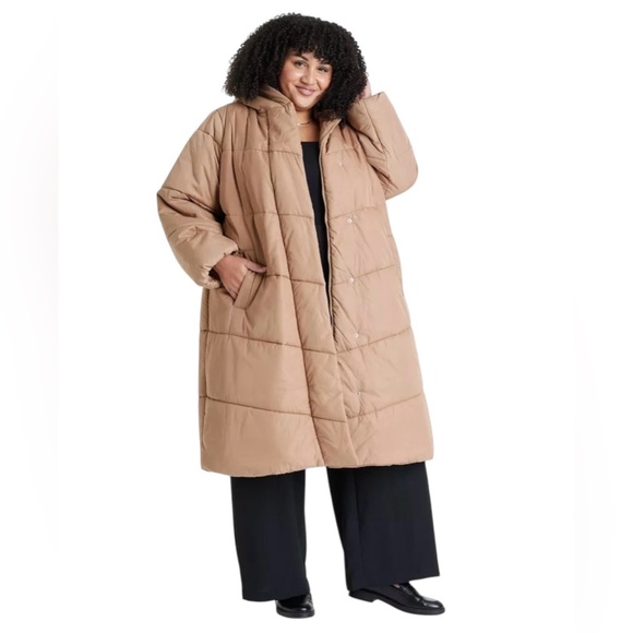 Ava & Viv Jackets & Blazers - AVA & VIV MAXI HOODED PUFFER SIZE 3X PIT TO PIT 26” LENGTH 46” HAS POCKETS NWOT